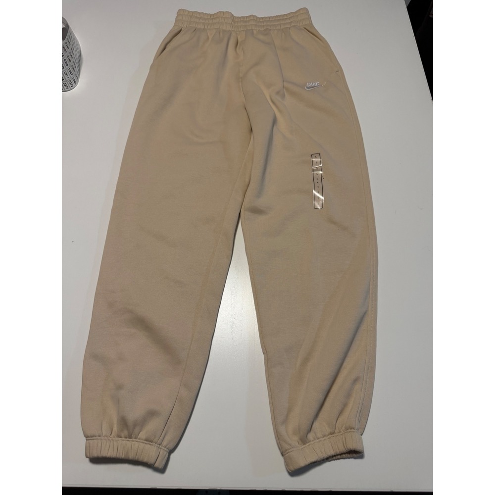 Nike Kids Sportswear Loose Fit Fleece Sweatpants Tan Beige Large L L722460